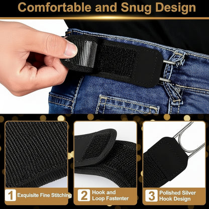 Velmonas™  Flex Fit Buckle-Free Belt Pack of-2